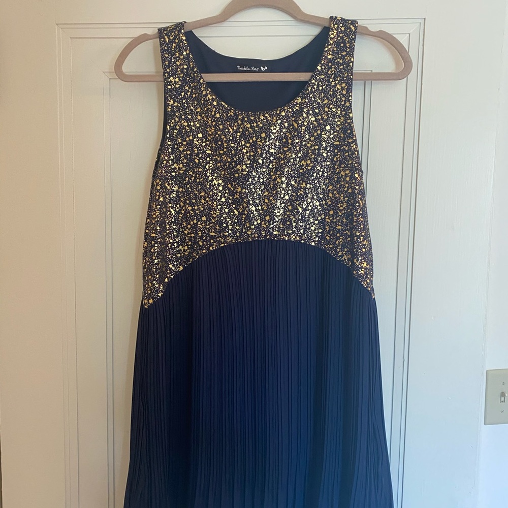 Navy and Gold Party Dress